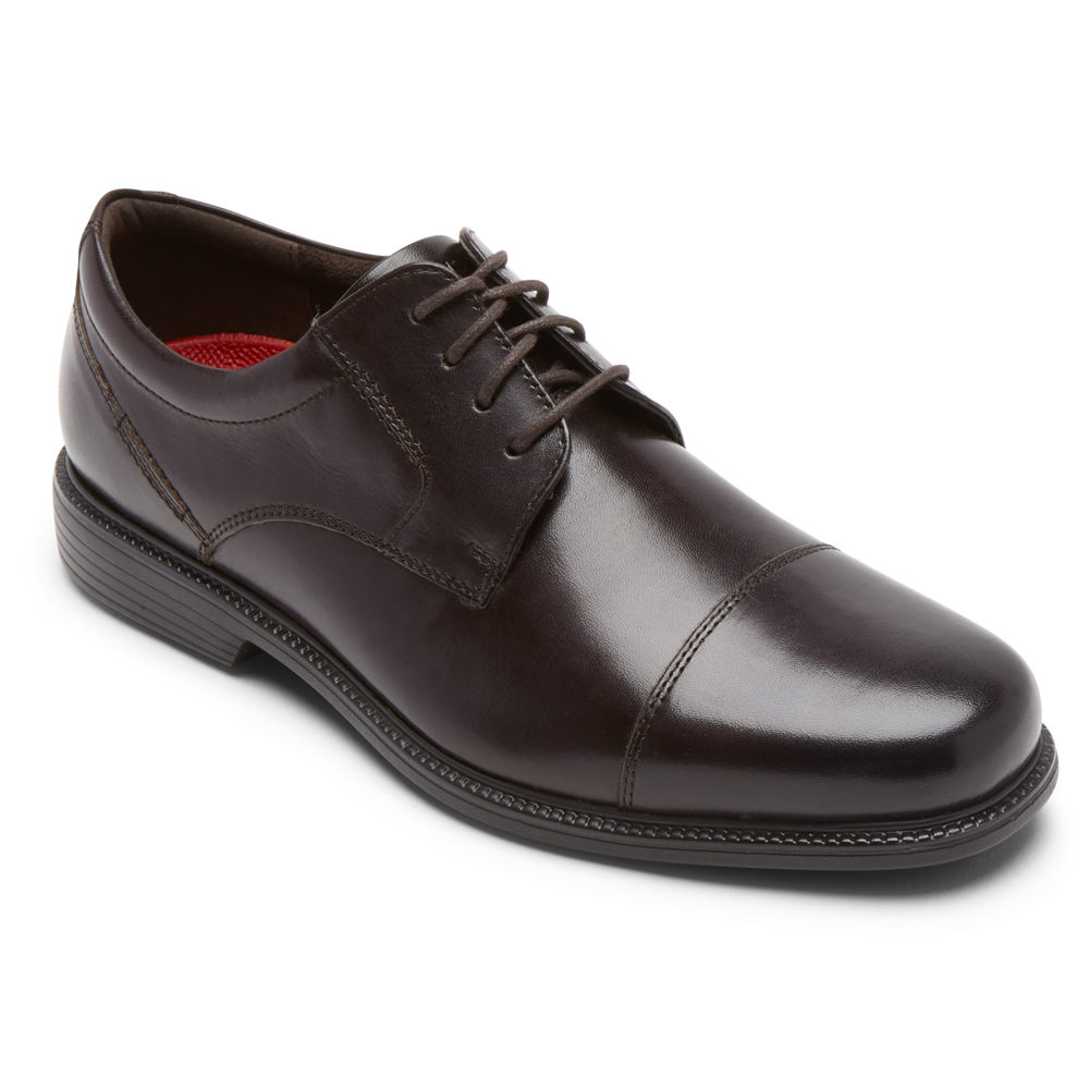 Rockport Oxfords Herre Mørke Brune - Charles Road Cap Toe - XGWU32908